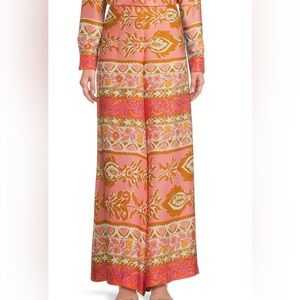 Alex Marie 18 NWT Print Palazzo Pants Pretty Petals Orange Multicolor $129